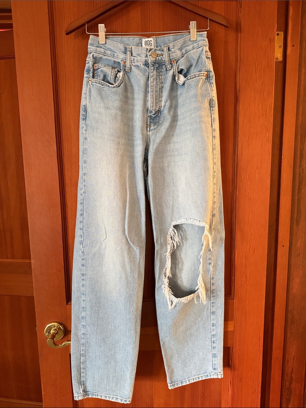 Urban Outfitters BDG Light Wash High-Rise Destroyed Jeans